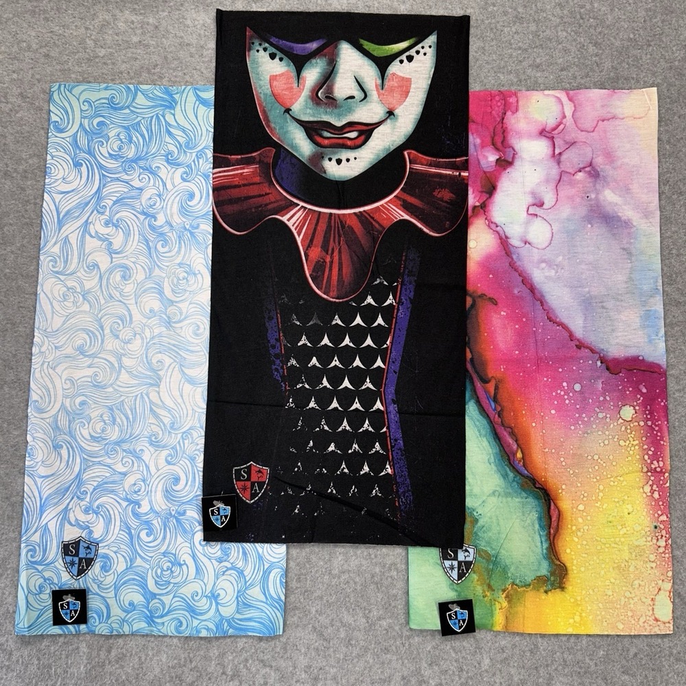 SA Fishing Face Shield 3 Pack Neck Gaiter Bandana Balaclava Masks Unisex